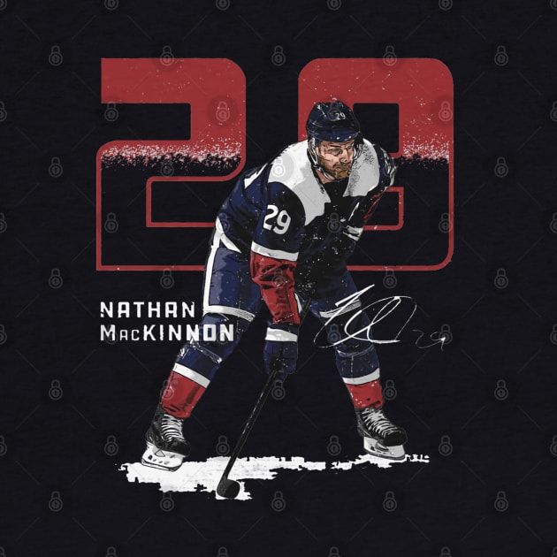 Nathan MacKinnon Colorado Outline by lavonneroberson